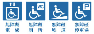 本場所提供無障礙設施電梯,廁所,坡道,停車場(jpg)
